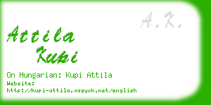 attila kupi business card